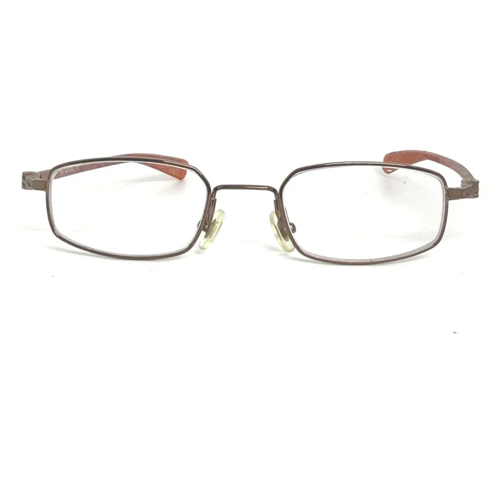 Nike 4617 222 Flexon Eyeglasses Frames Brown Orange‎ Rectangular 45-19-130 21572